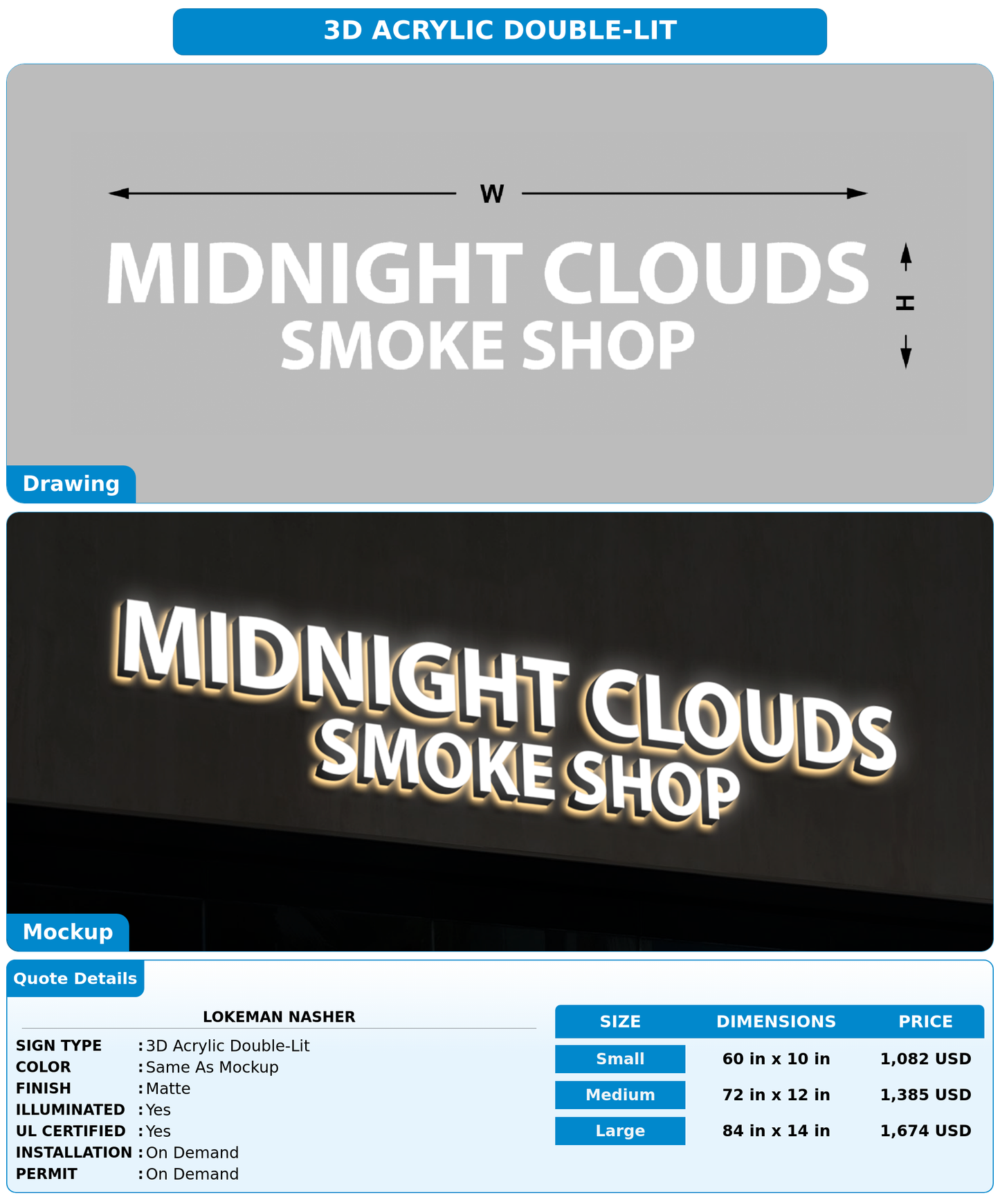 CUSTOM MOCKUP SIGN FOR Lokeman Nasher
