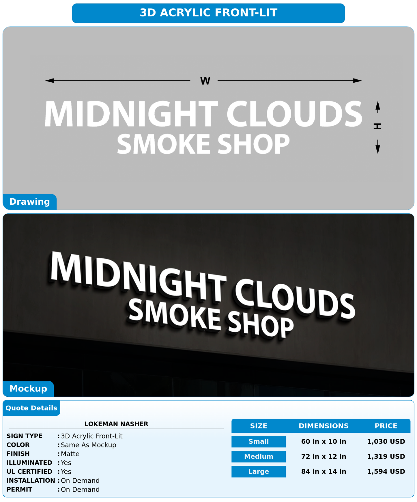 CUSTOM MOCKUP SIGN FOR Lokeman Nasher