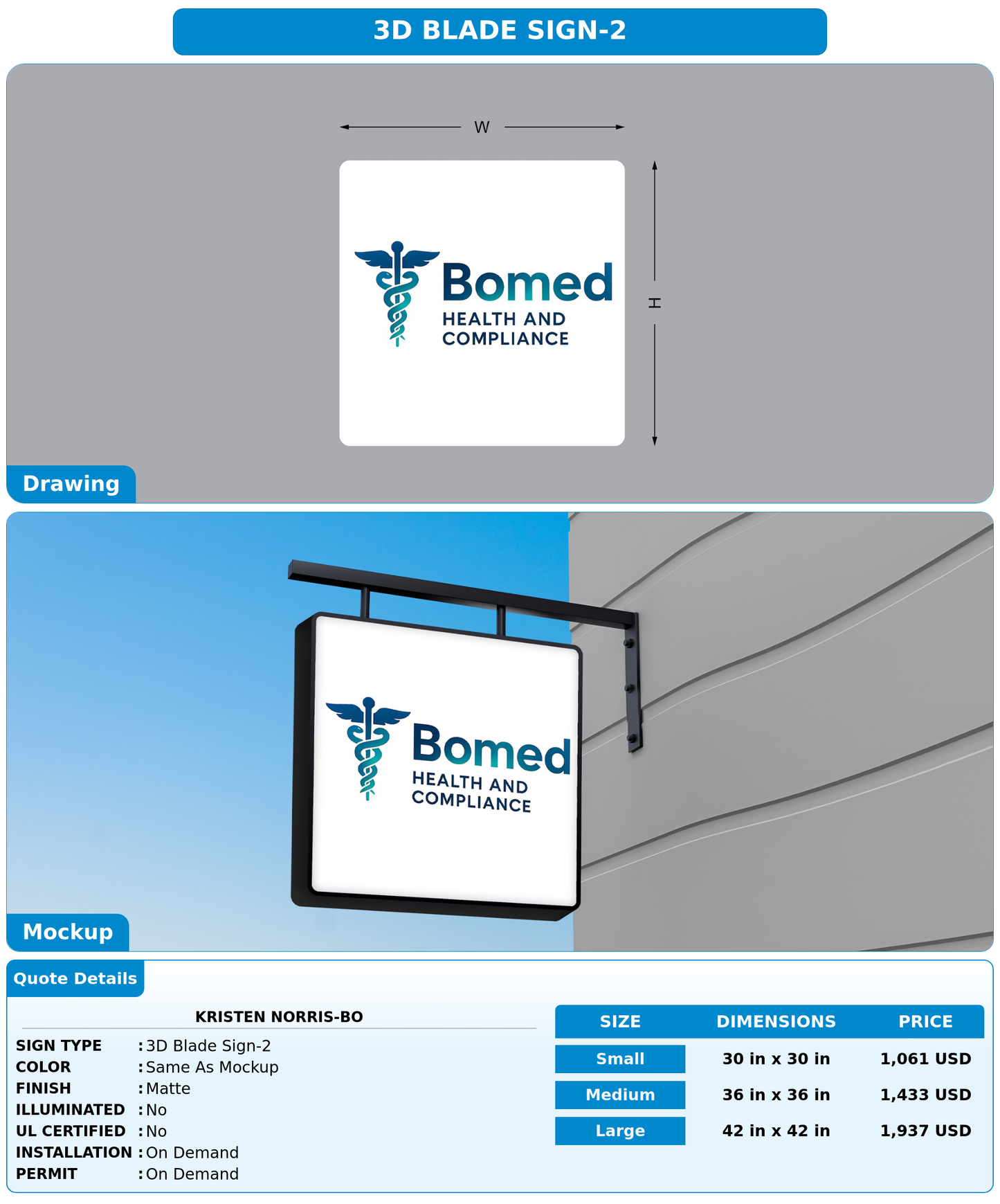 CUSTOM MOCKUP SIGN FOR Kristen Norris-Bo