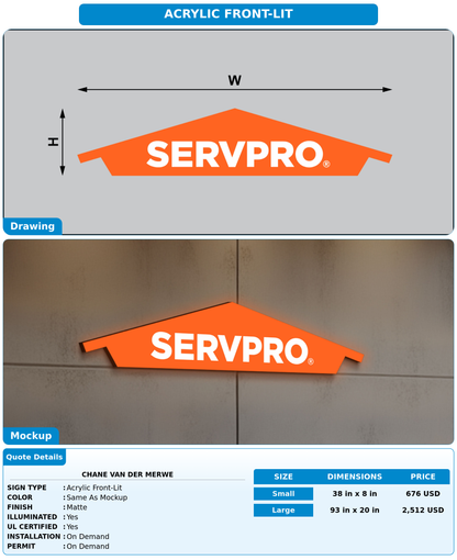 CUSTOM MOCKUP SIGN FOR Chane Van Der Merwe