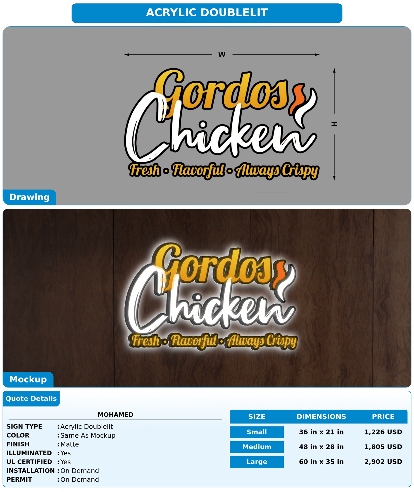 CUSTOM MOCKUP SIGN FOR Mohamed