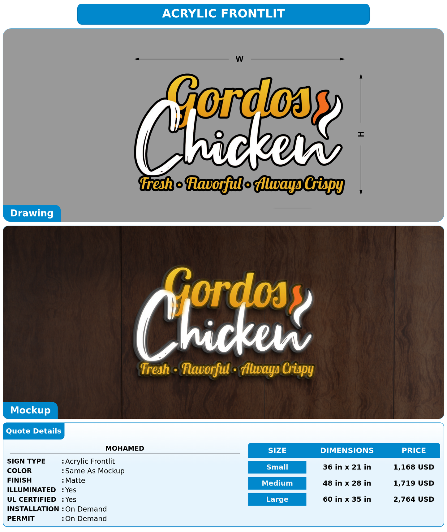 CUSTOM MOCKUP SIGN FOR Mohamed