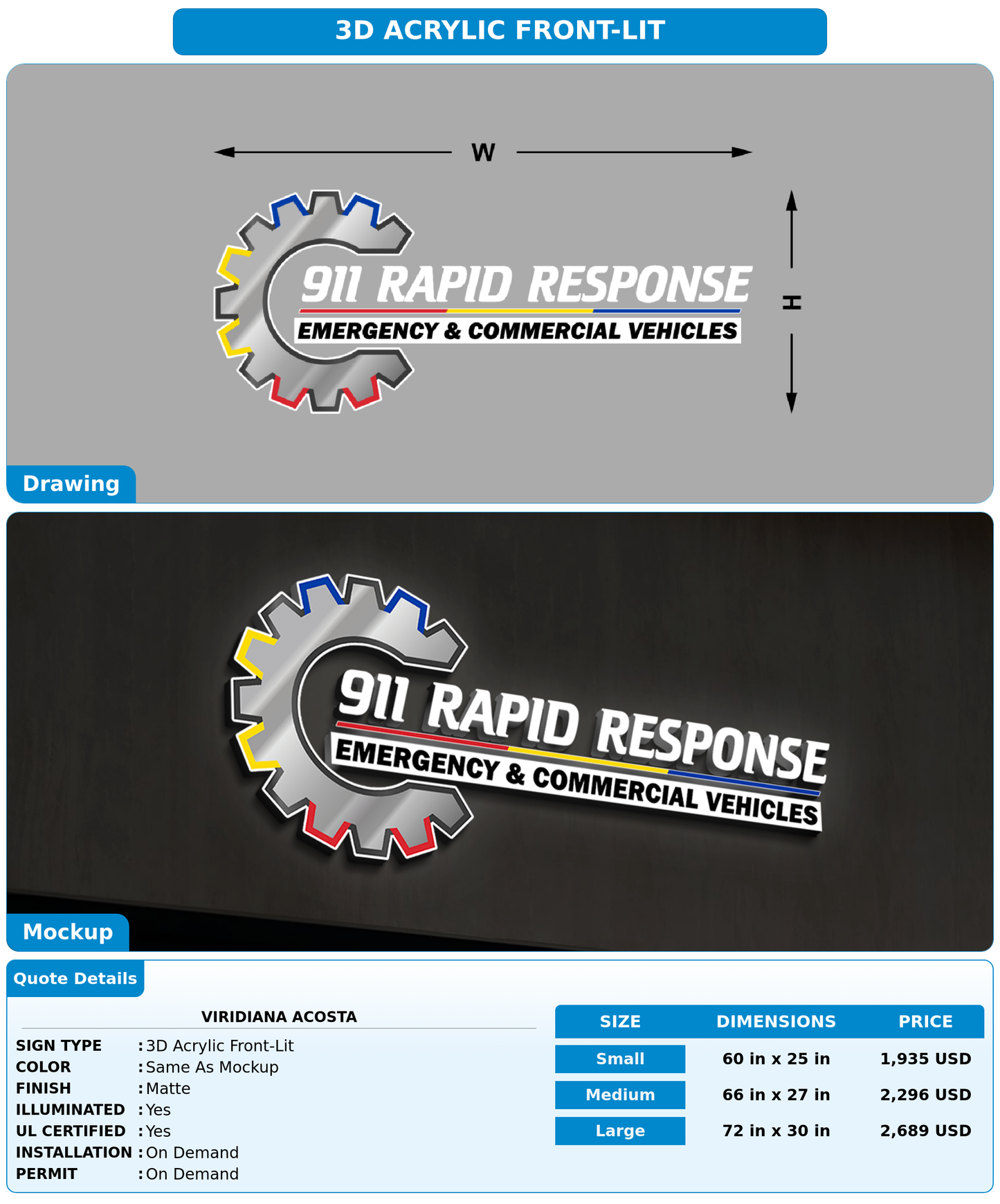 CUSTOM MOCKUP SIGN FOR Viridiana Acosta