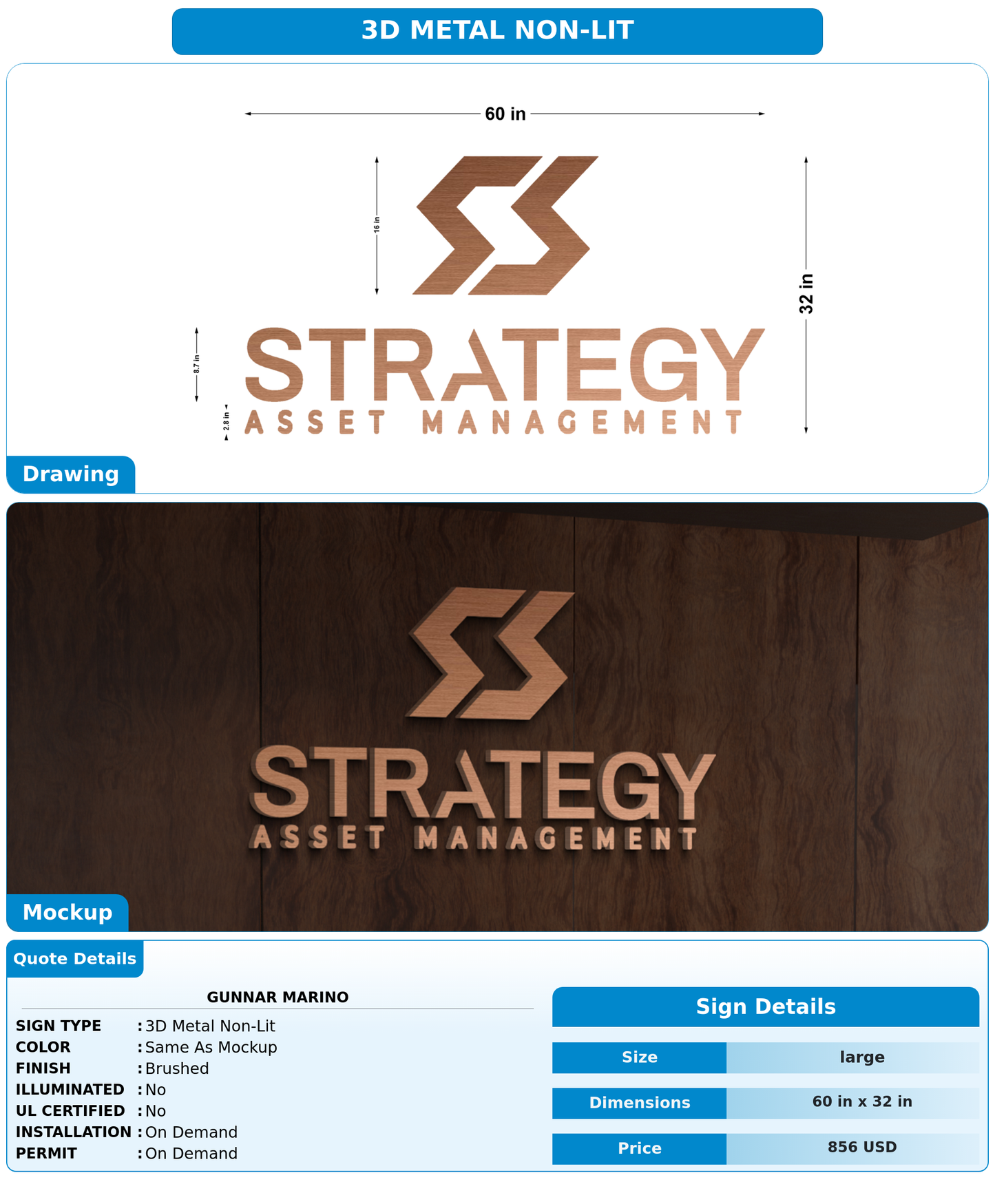 CUSTOM MOCKUP SIGN FOR Gunnar Marino