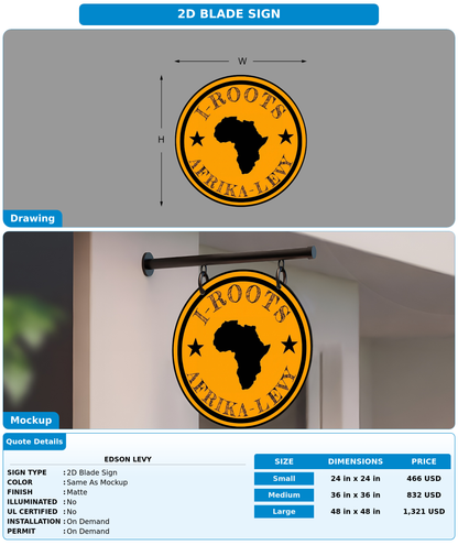 CUSTOM MOCKUP SIGN FOR Edson levy