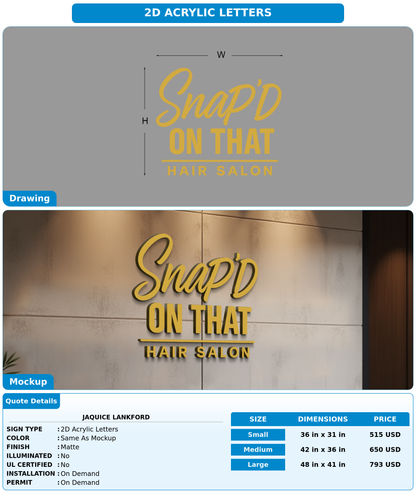 CUSTOM MOCKUP SIGN FOR Jaquice Lankford