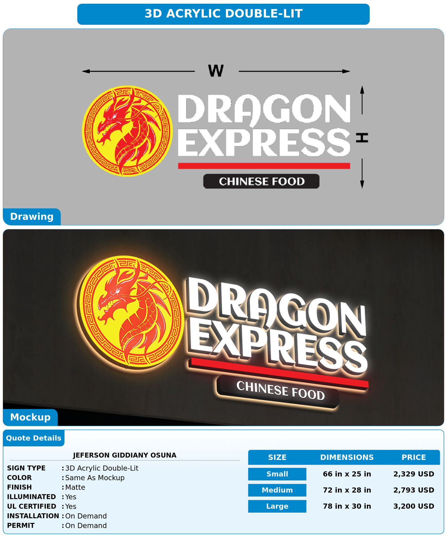 CUSTOM MOCKUP SIGN FOR Jeferson Giddiany Osuna