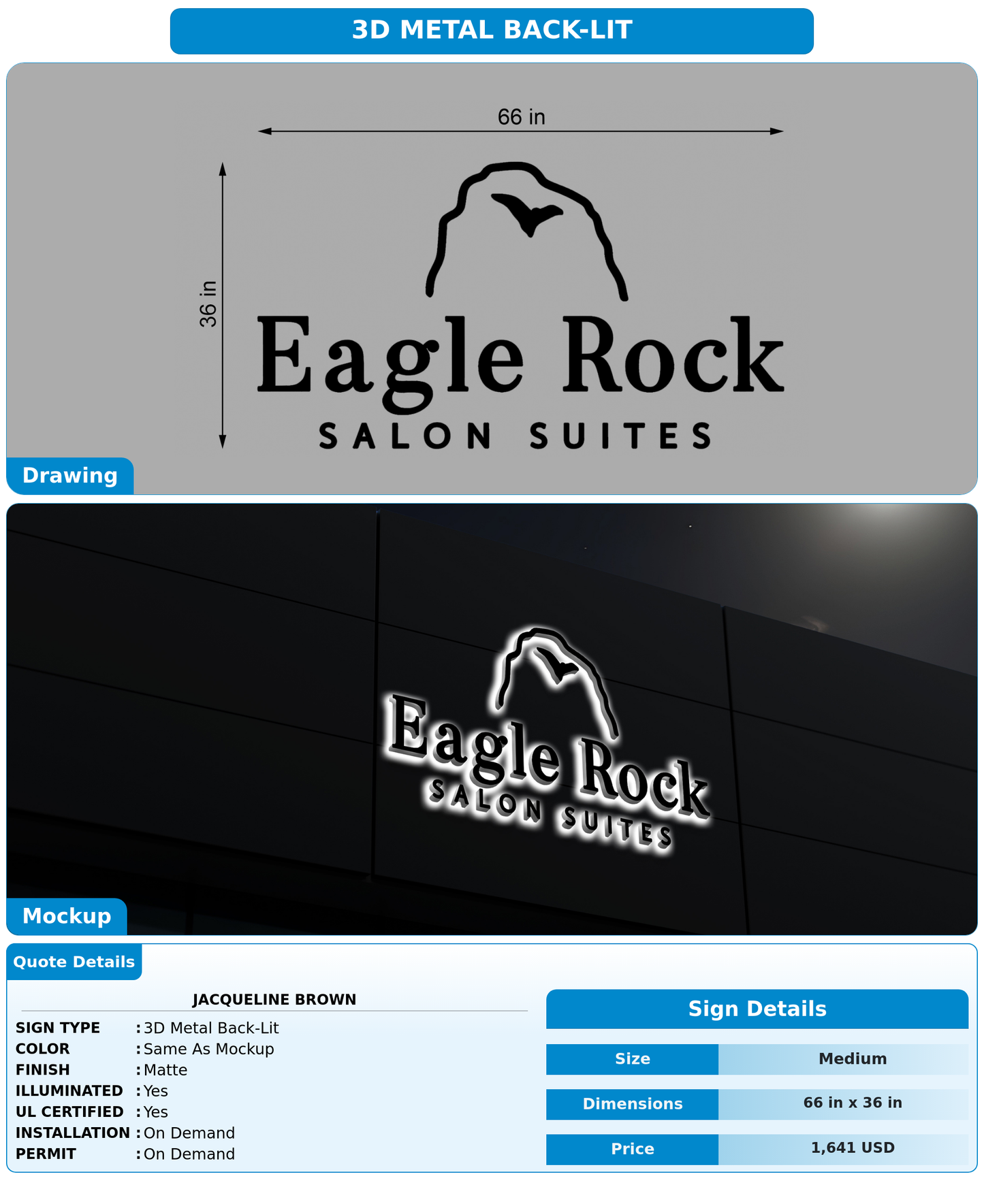CUSTOM MOCKUP SIGN FOR Jacqueline Brown