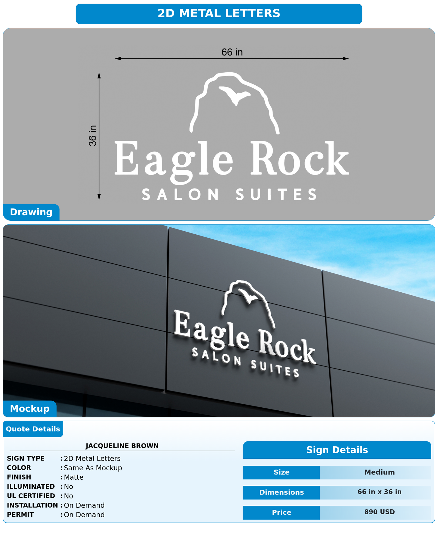 CUSTOM MOCKUP SIGN FOR Jacqueline Brown