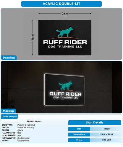 CUSTOM MOCKUP SIGN FOR Mikali Frans