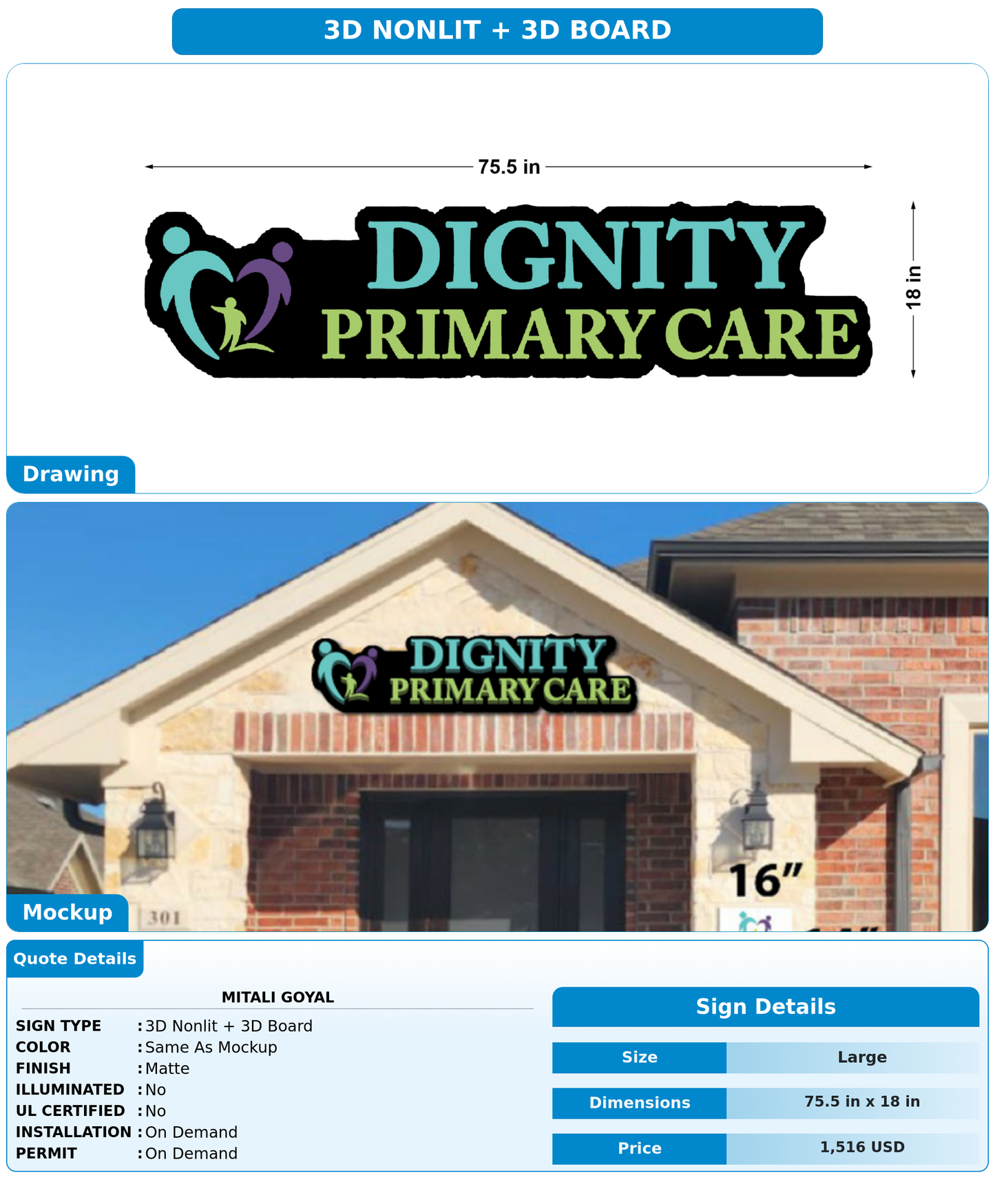 CUSTOM MOCKUP SIGN FOR MITALI GOYAL