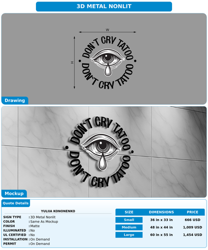CUSTOM MOCKUP SIGN FOR Yuliia Kononenko