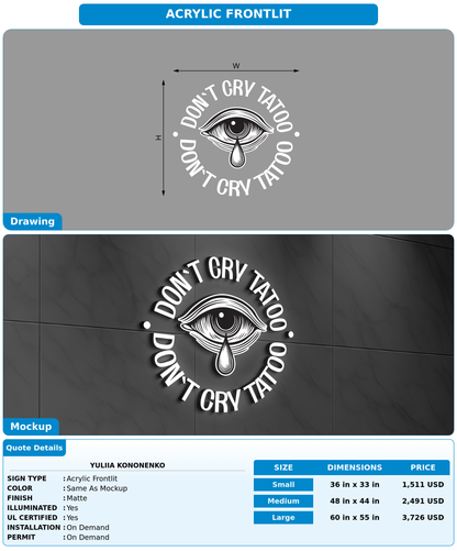 CUSTOM MOCKUP SIGN FOR Yuliia Kononenko