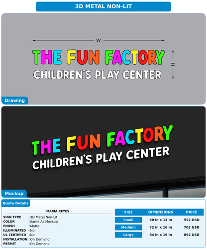 CUSTOM MOCKUP SIGN FOR Maria Reyes