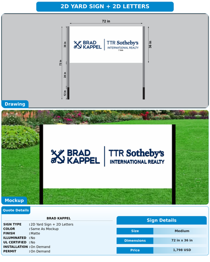 CUSTOM MOCKUP SIGN FOR Brad Kappel