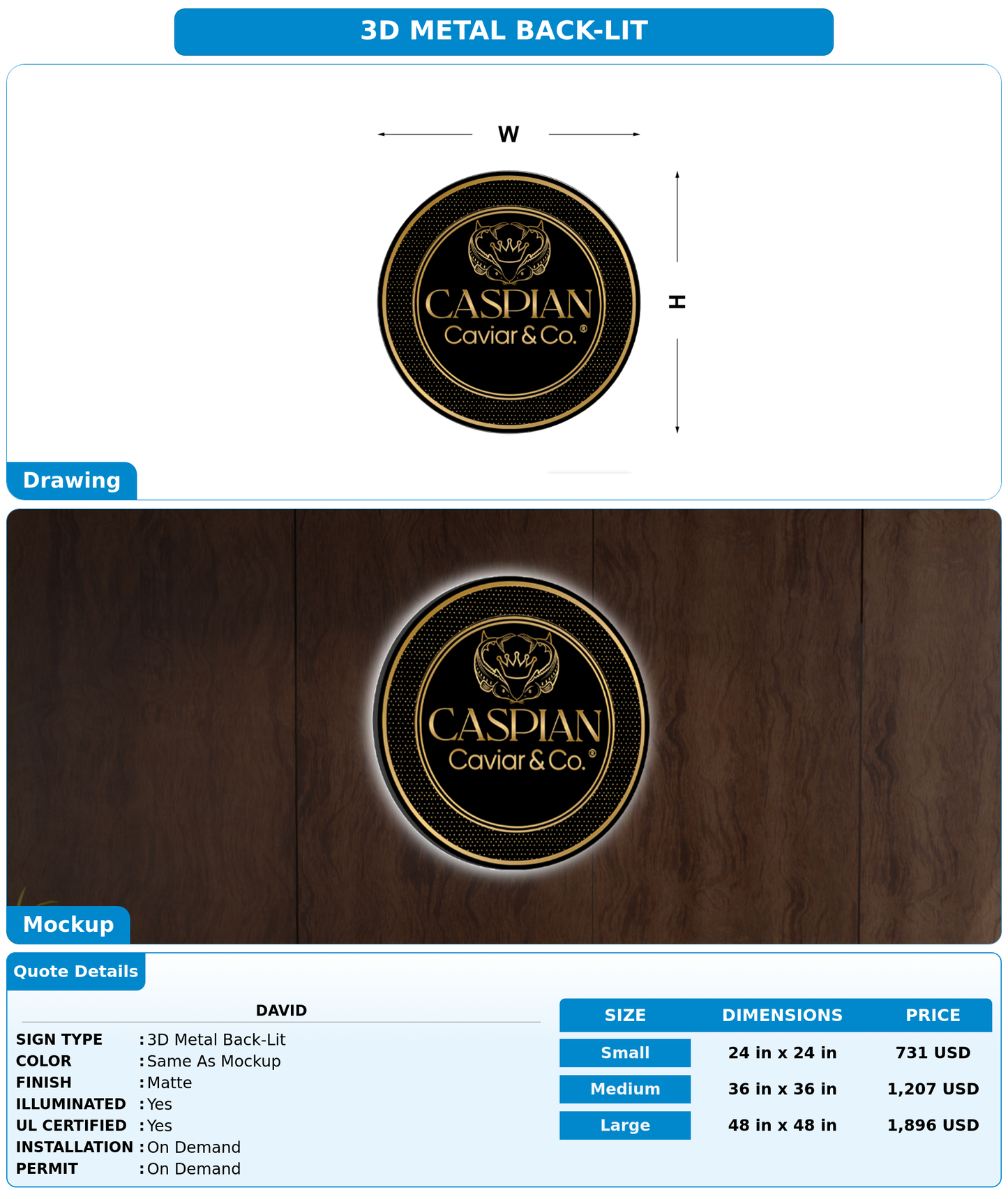 CUSTOM MOCKUP SIGN FOR David