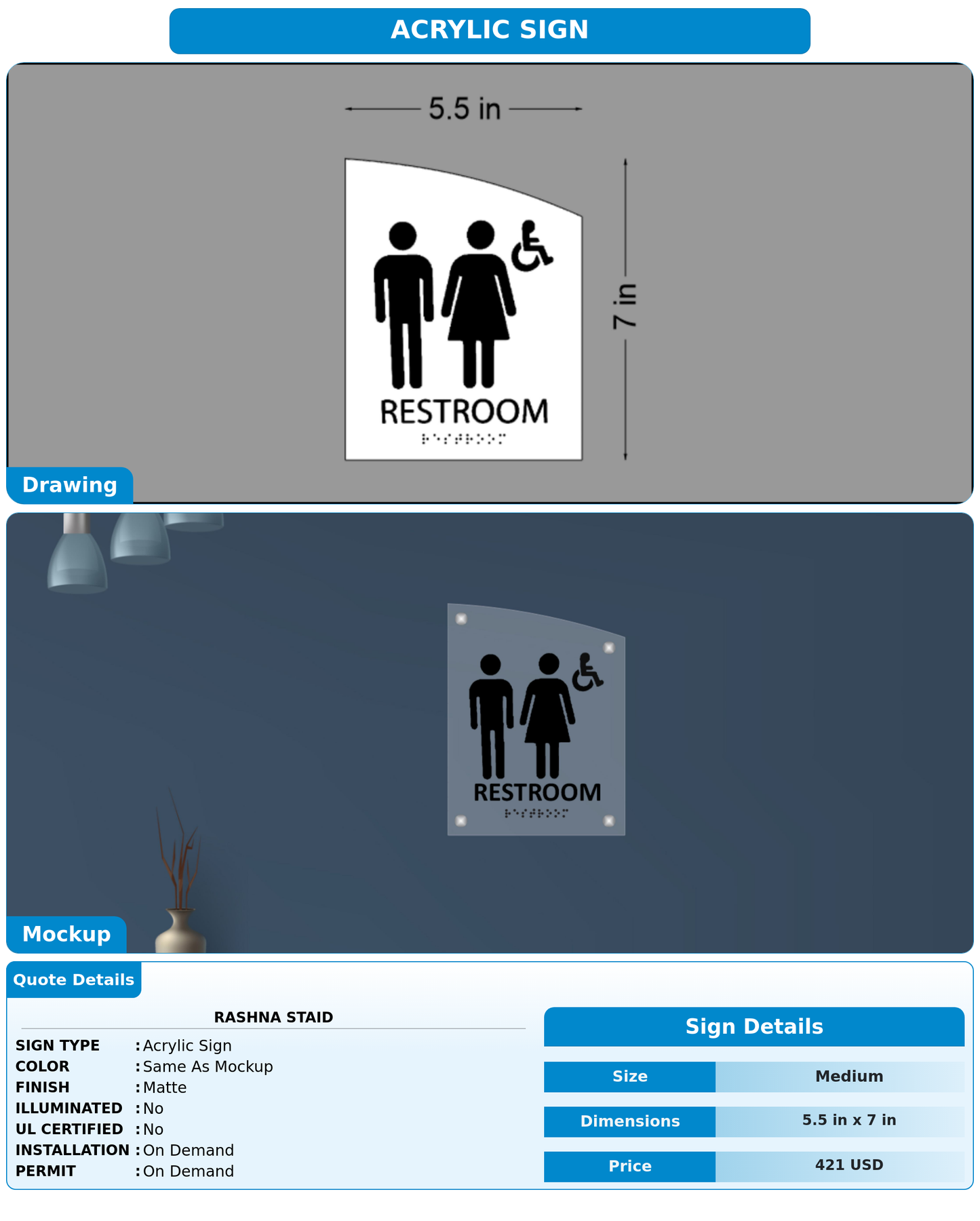 CUSTOM MOCKUP SIGN FOR rashna staid