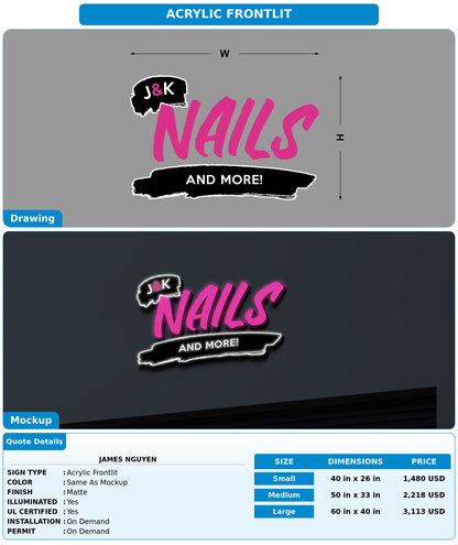 CUSTOM MOCKUP SIGN FOR James nguyen