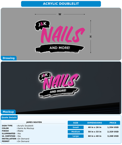 CUSTOM MOCKUP SIGN FOR James nguyen