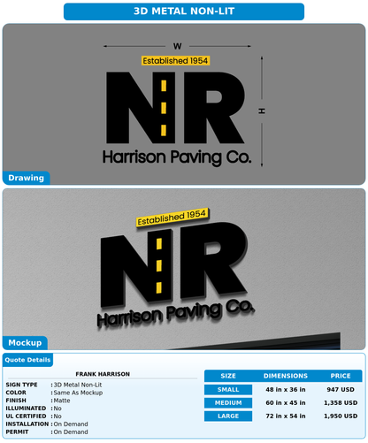 CUSTOM MOCKUP SIGN FOR Frank Harrison
