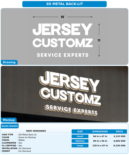 CUSTOM MOCKUP SIGN FOR Mary hernandez