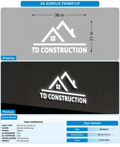 CUSTOM MOCKUP SIGN FOR Tarik Hemrekovic