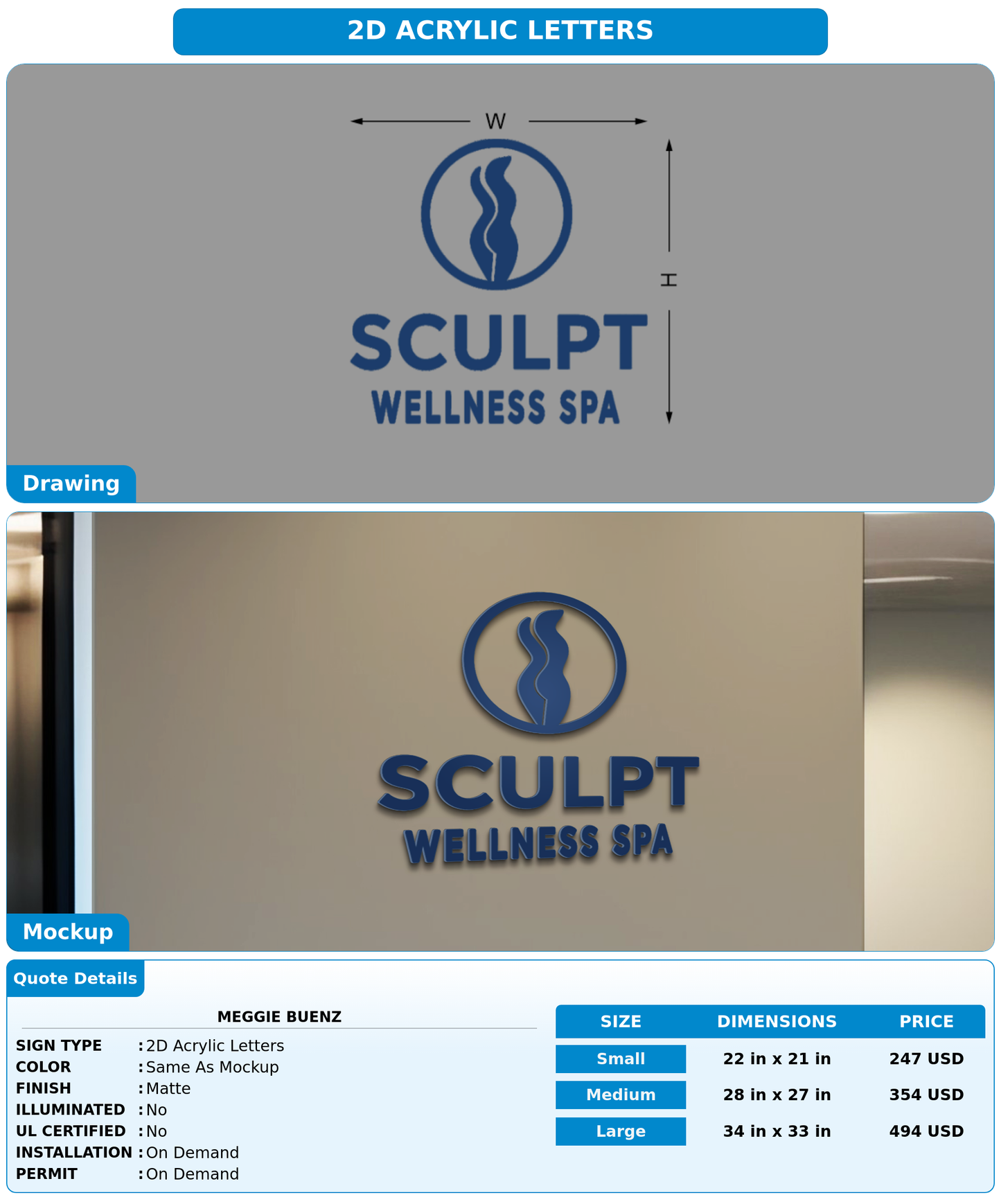 CUSTOM MOCKUP SIGN FOR Meggie Buenz