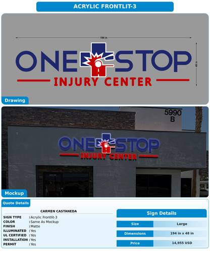 CUSTOM MOCKUP SIGN FOR Carmen Castaneda