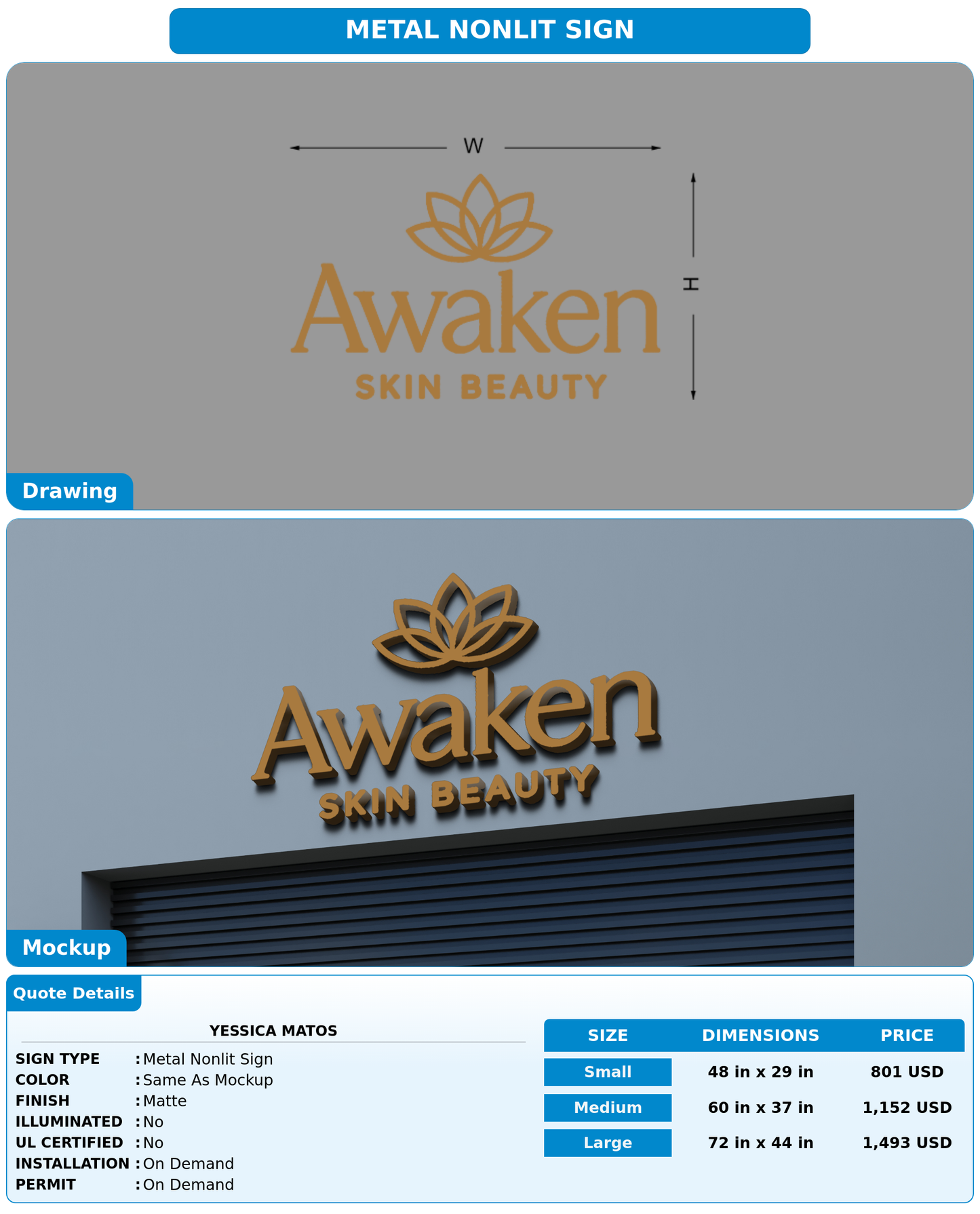 CUSTOM MOCKUP SIGN FOR Yessica Matos