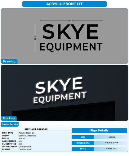 CUSTOM MOCKUP SIGN FOR Stephanie Branson