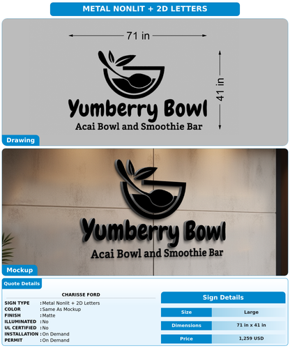 CUSTOM MOCKUP SIGN FOR Charisse Ford