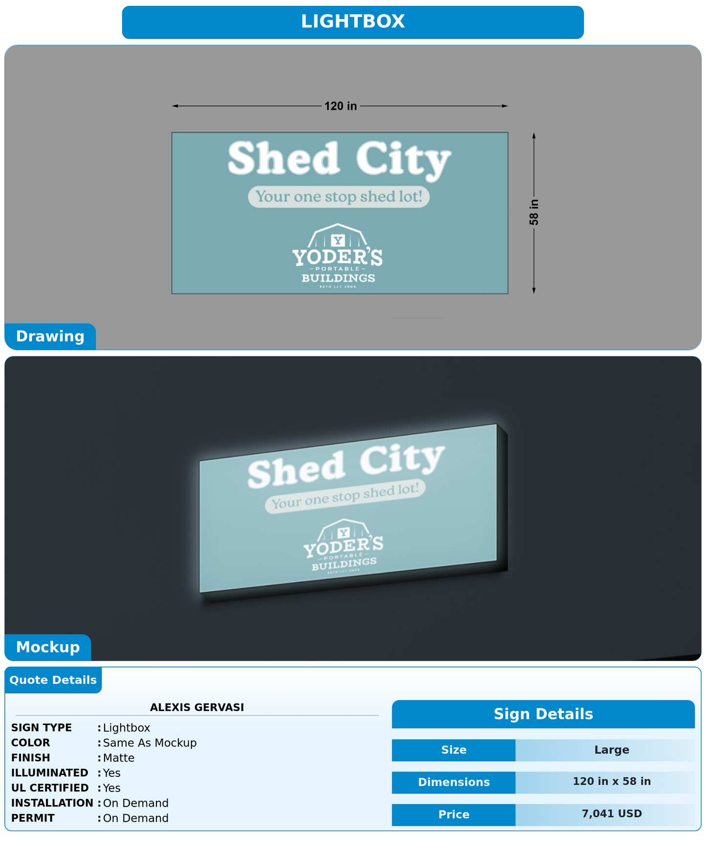 CUSTOM MOCKUP SIGN FOR Alexis Gervasi