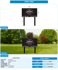CUSTOM MOCKUP SIGN FOR Sarah Marks