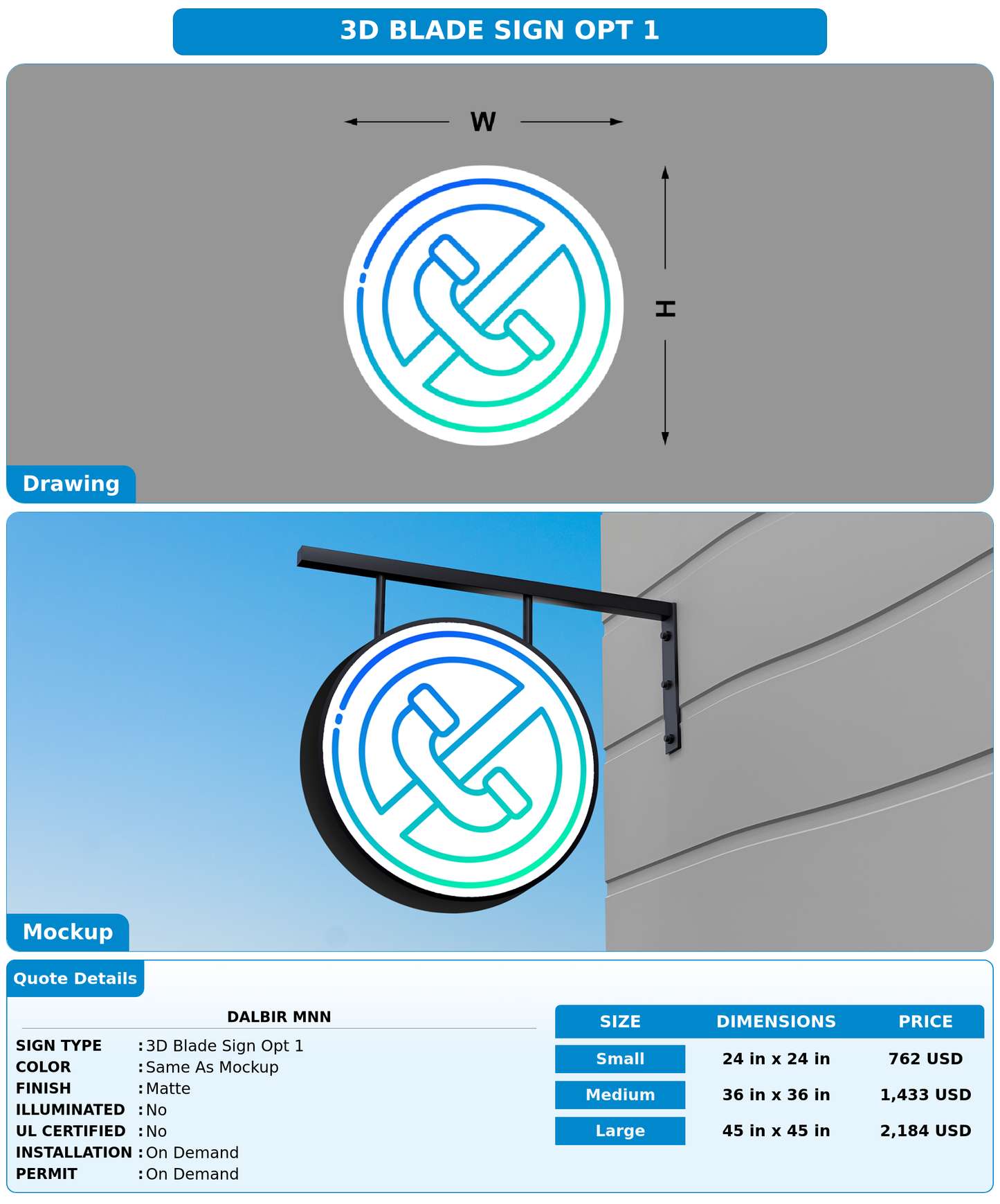 CUSTOM MOCKUP SIGN FOR Dalbir mNn