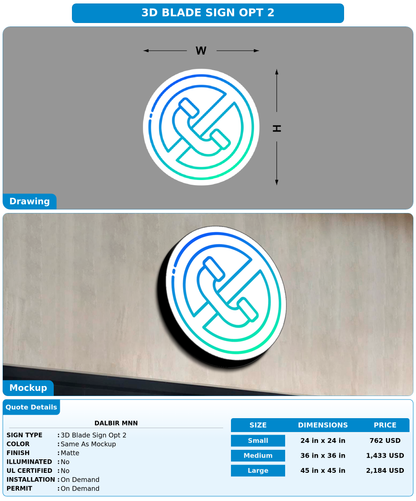 CUSTOM MOCKUP SIGN FOR Dalbir mNn