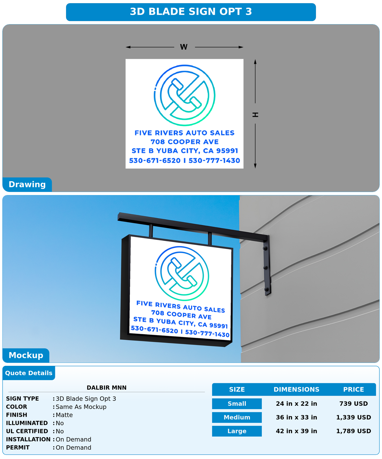CUSTOM MOCKUP SIGN FOR Dalbir mNn