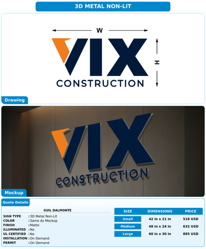 CUSTOM MOCKUP SIGN FOR Guil Dalmonte