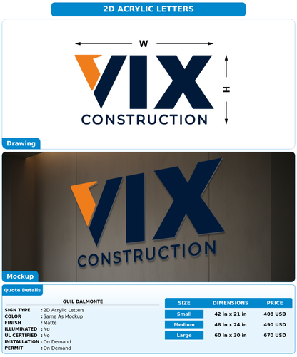 CUSTOM MOCKUP SIGN FOR Guil Dalmonte