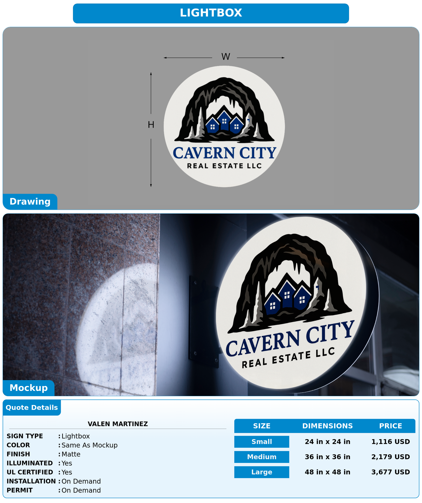 CUSTOM MOCKUP SIGN FOR Valen Martinez
