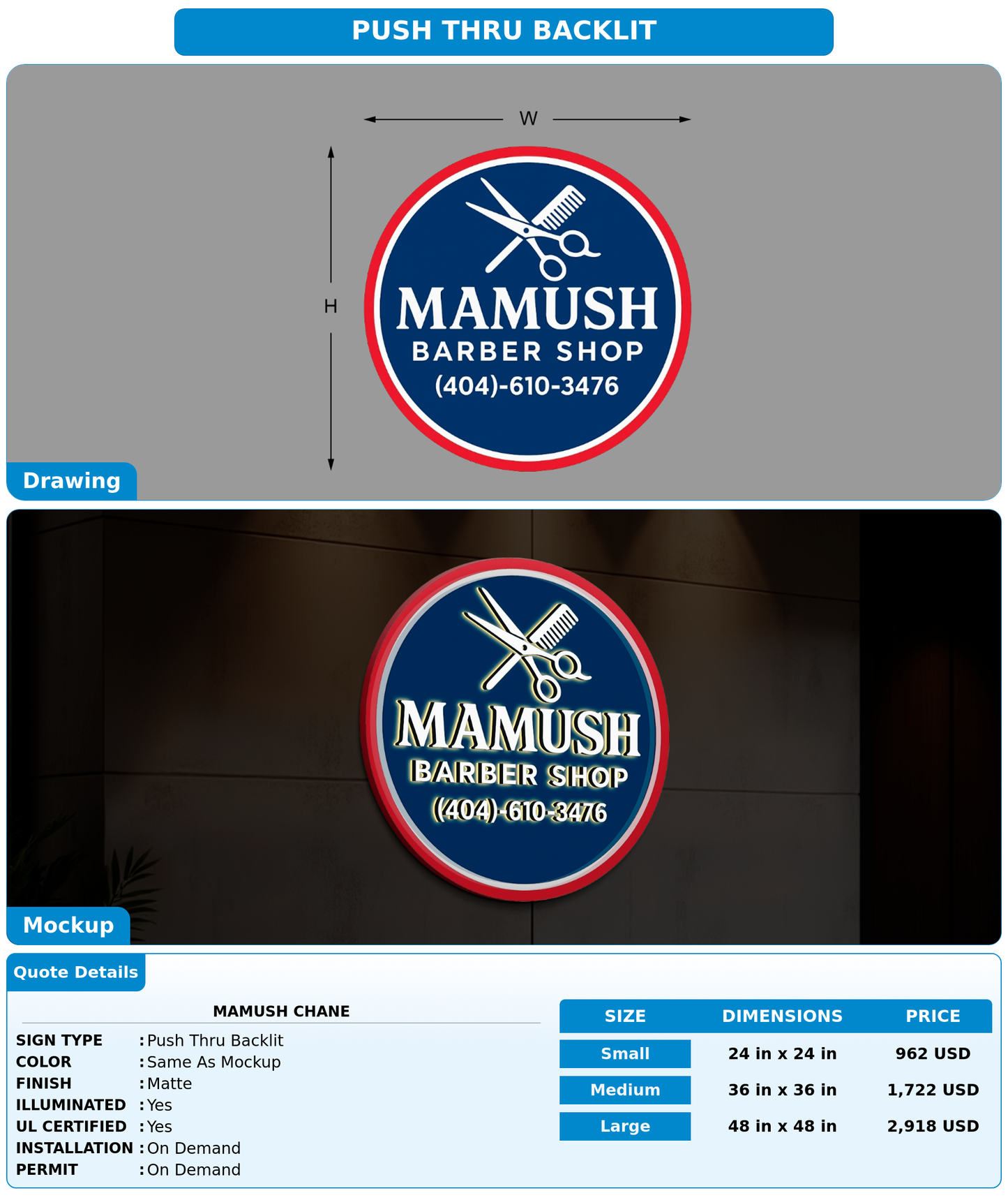 CUSTOM MOCKUP SIGN FOR Mamush Chane