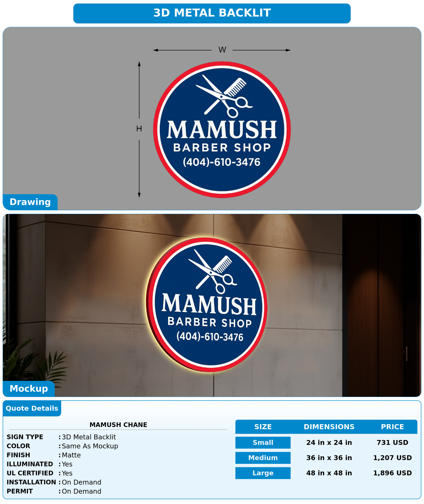 CUSTOM MOCKUP SIGN FOR Mamush Chane