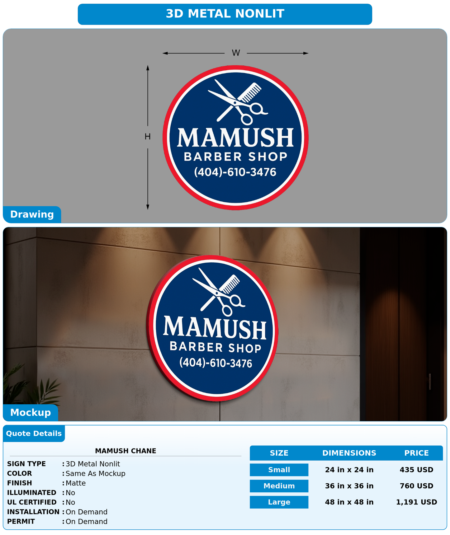 CUSTOM MOCKUP SIGN FOR Mamush Chane