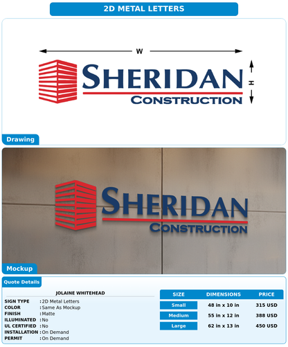 CUSTOM MOCKUP SIGN FOR Jolaine Whitehead