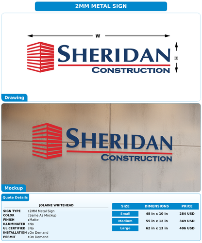 CUSTOM MOCKUP SIGN FOR Jolaine Whitehead