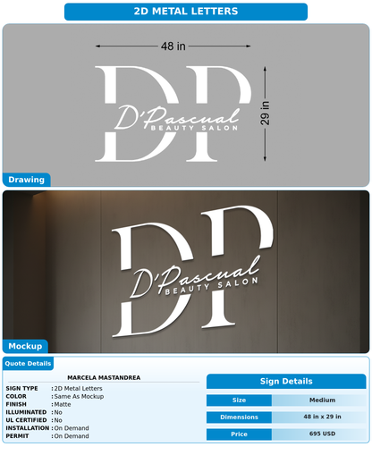 CUSTOM MOCKUP SIGN FOR Marcela mastandrea