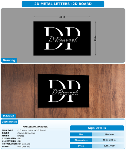 CUSTOM MOCKUP SIGN FOR Marcela mastandrea