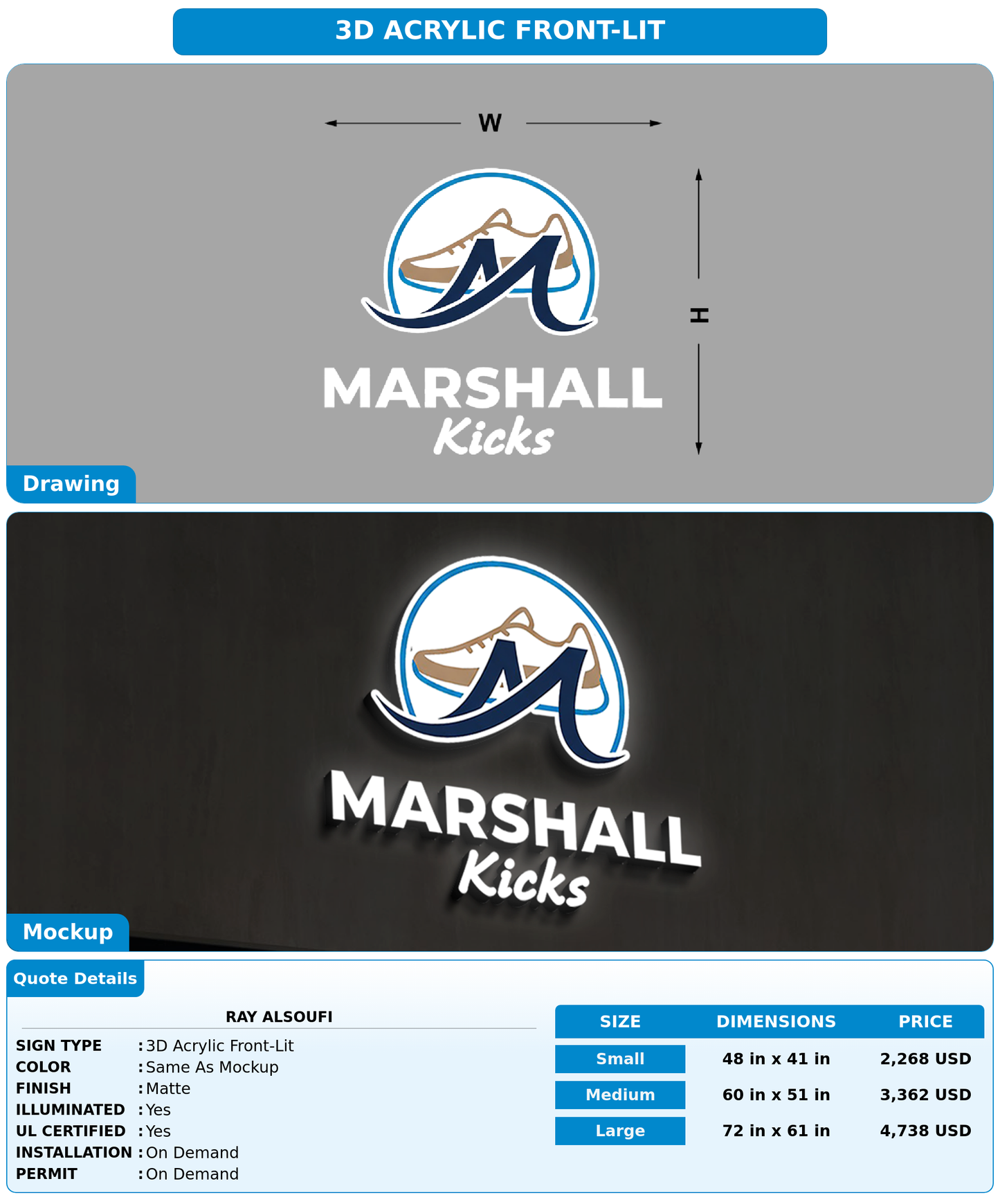 CUSTOM MOCKUP SIGN FOR ray alsoufi