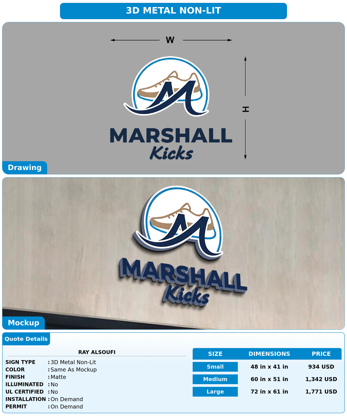 CUSTOM MOCKUP SIGN FOR ray alsoufi