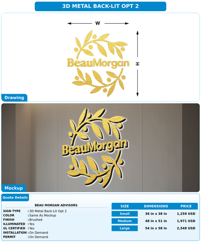 CUSTOM MOCKUP SIGN FOR Beau Morgan Advisors
