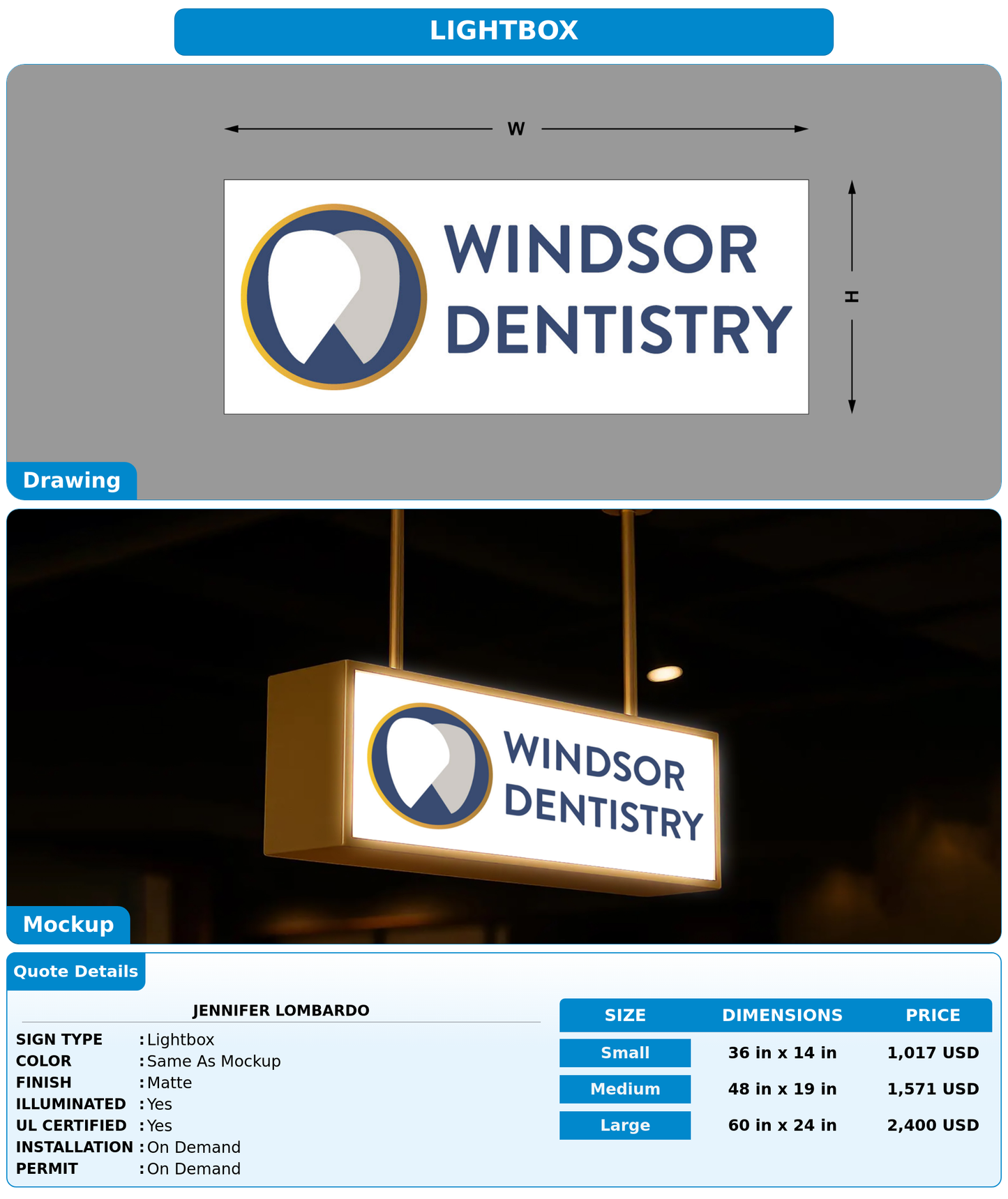 CUSTOM MOCKUP SIGN FOR Jennifer Lombardo